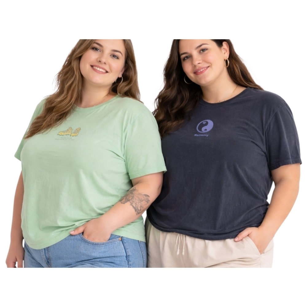 Lot of TWO Life Is Good Relaxed Fit Tees XXL Green Charcoal 2XL Boots Harmony 2X